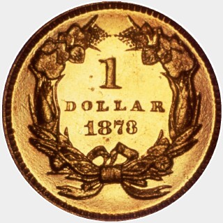 1873 Proof One Dollar reverse