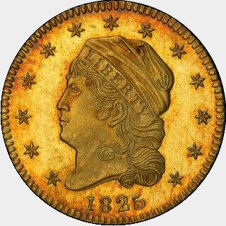 1825  Two and a Half Dollar obverse