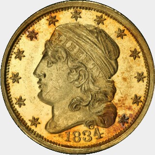 1834  Two and a Half Dollar obverse