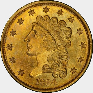 1834  Two and a Half Dollar obverse