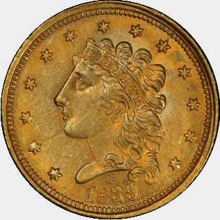 1839-C  Two and a Half Dollar obverse