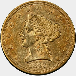 1842  Two and a Half Dollar obverse