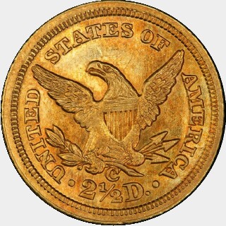 1843-C  Two and a Half Dollar reverse