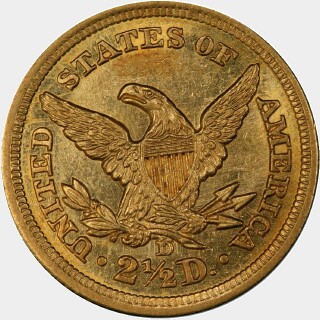 1843-D  Two and a Half Dollar reverse