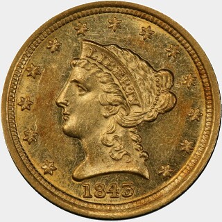 1843-D  Two and a Half Dollar obverse