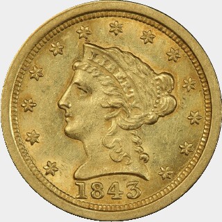 1843-O  Two and a Half Dollar obverse