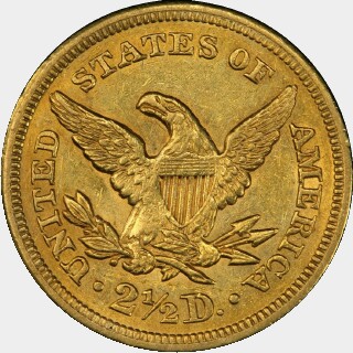 1844  Two and a Half Dollar reverse