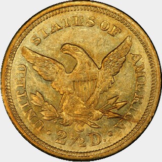 1844-C  Two and a Half Dollar reverse