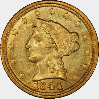 1844-C  Two and a Half Dollar obverse