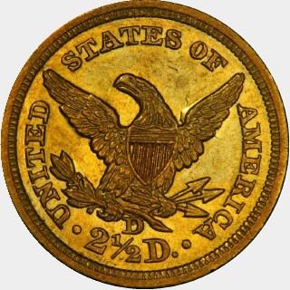 1844-D  Two and a Half Dollar reverse