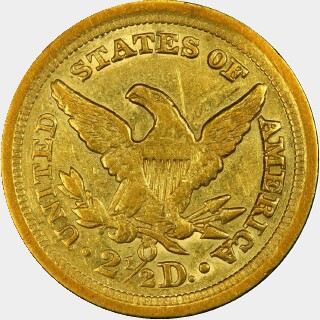 1845-O  Two and a Half Dollar reverse