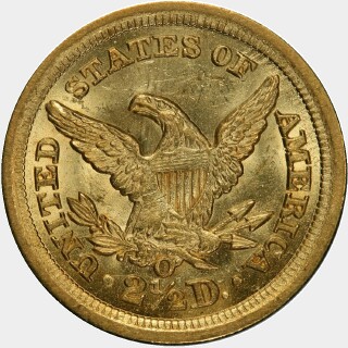 1846-O  Two and a Half Dollar reverse
