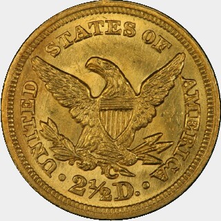 1847-C  Two and a Half Dollar reverse