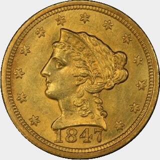 1847-C  Two and a Half Dollar obverse