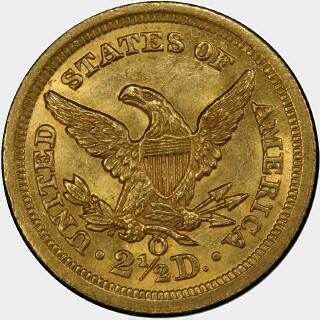 1847-O  Two and a Half Dollar reverse