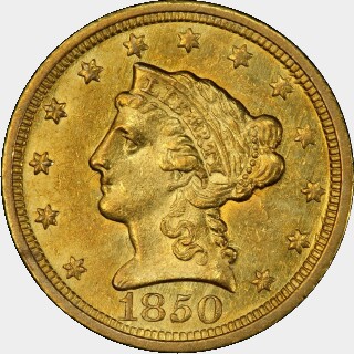 1850-C  Two and a Half Dollar obverse