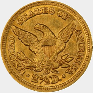 1850-D  Two and a Half Dollar reverse