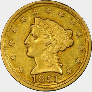 1851-D  Two and a Half Dollar obverse