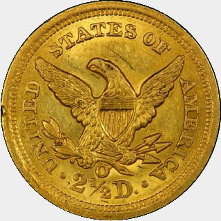 1851-O  Two and a Half Dollar reverse