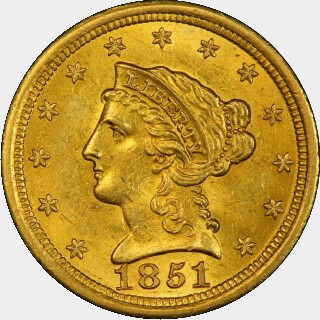 1851-O  Two and a Half Dollar obverse