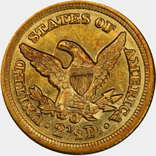 1852-O  Two and a Half Dollar reverse