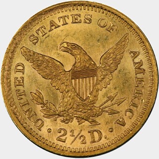 1859  Two and a Half Dollar reverse