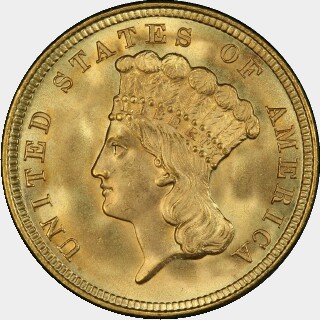 1854  Three Dollar obverse