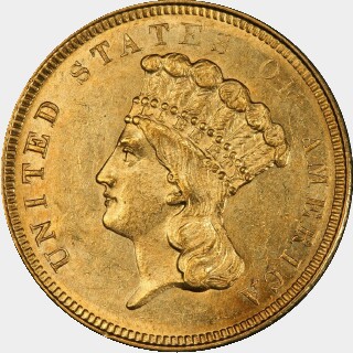 1854-O  Three Dollar obverse
