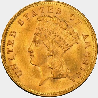 1856-S  Three Dollar obverse