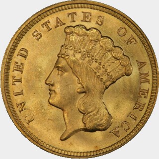 1857  Three Dollar obverse