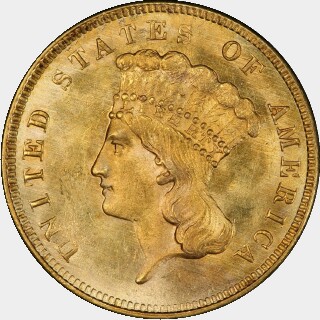 1859  Three Dollar obverse