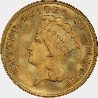 1867  Three Dollar obverse
