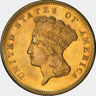1869  Three Dollar obverse