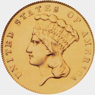 1870-S  Three Dollar obverse