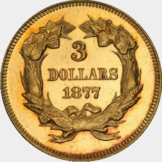 1877  Three Dollar reverse