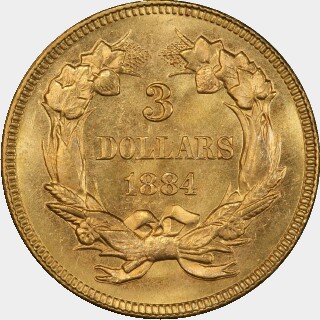 1884  Three Dollar reverse