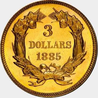 1885  Three Dollar reverse