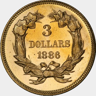 1886  Three Dollar reverse