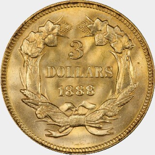 1888  Three Dollar reverse