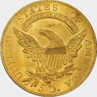 1808/7  Five Dollar reverse
