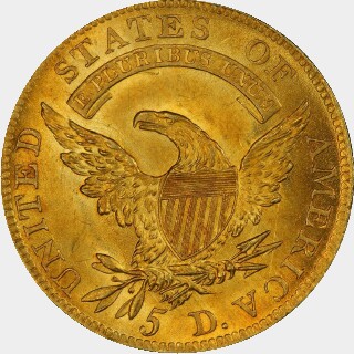 1809/8  Five Dollar reverse