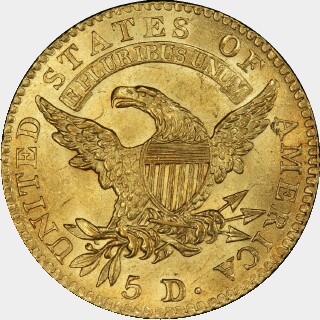 1814/3  Five Dollar reverse