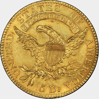 1819  Five Dollar reverse
