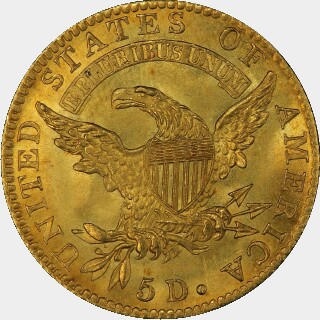 1823  Five Dollar reverse