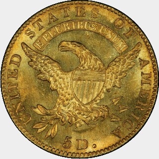 1825/4/1  Five Dollar reverse