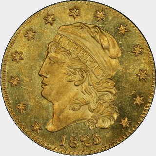 1825/4/1  Five Dollar obverse