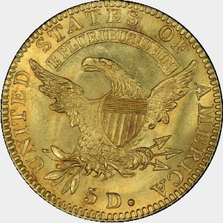1826  Five Dollar reverse