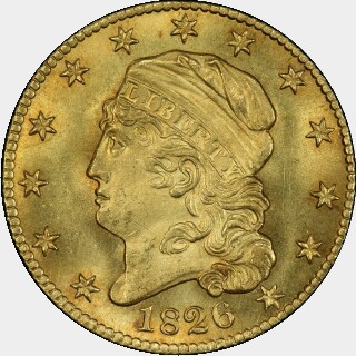 1826  Five Dollar obverse