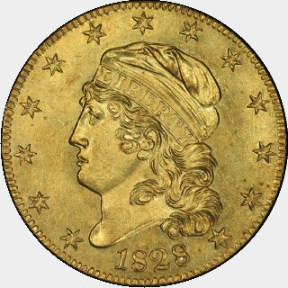 1828/7  Five Dollar obverse