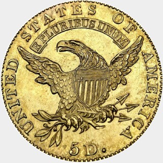 1825/1 Proof Five Dollar reverse